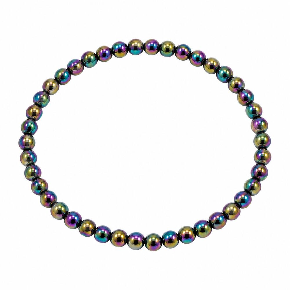 4MM Rainbow Hematite Bracelet